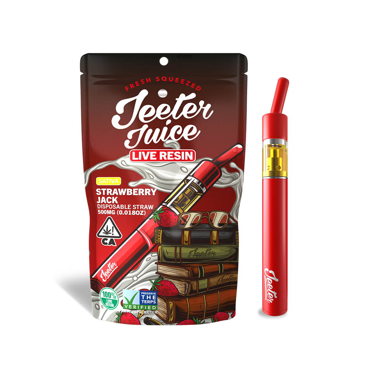 Jeeter Juice Strawberry Jack 1000mg Disposable MJ's Delivery