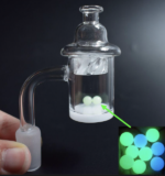 Flat Bottom Quartz Banger Carb Cap Terp Pearl Set