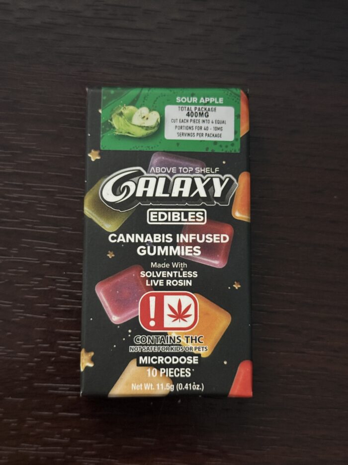 Galaxy 400mg Rosin Sour Apple Gummies